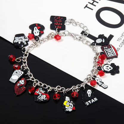 Halloween Horror Movie Scream Silent Style Bracelet Men'S Bracelet Charm Halloween Party Gift Accessories DIY Jewelry