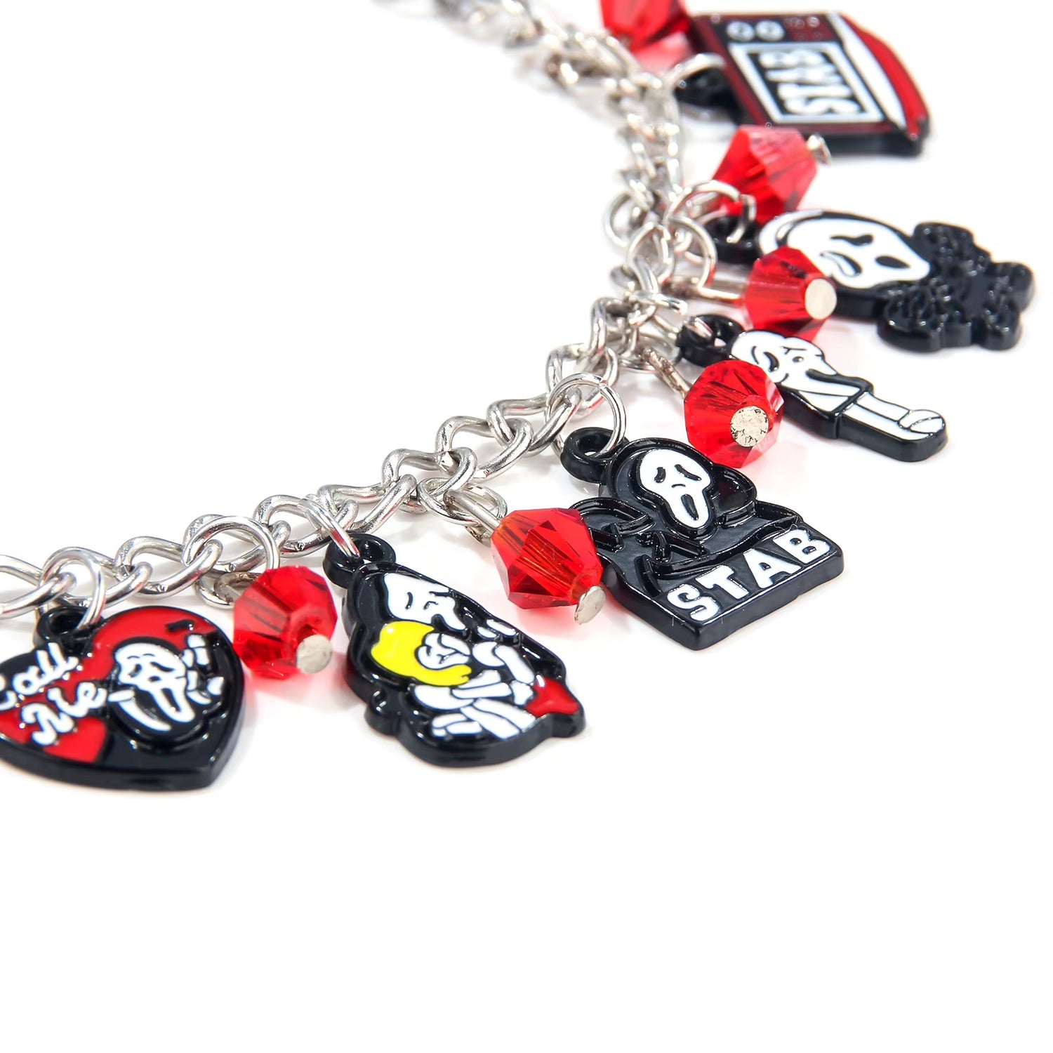 Halloween Horror Movie Scream Silent Style Bracelet Men'S Bracelet Charm Halloween Party Gift Accessories DIY Jewelry